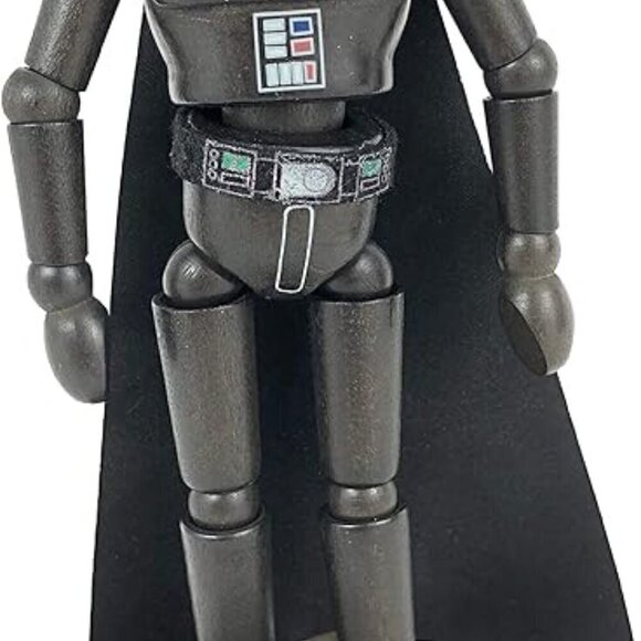 HTF Disney Galaxy's Edge Star Wars Wooden Darth Vader Bendable Toy Figurine - Picture 9 of 16
